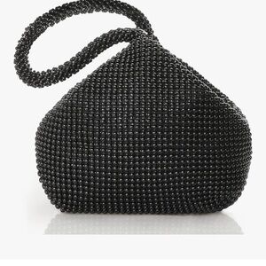 Elegant Black Beaded Women's Bag